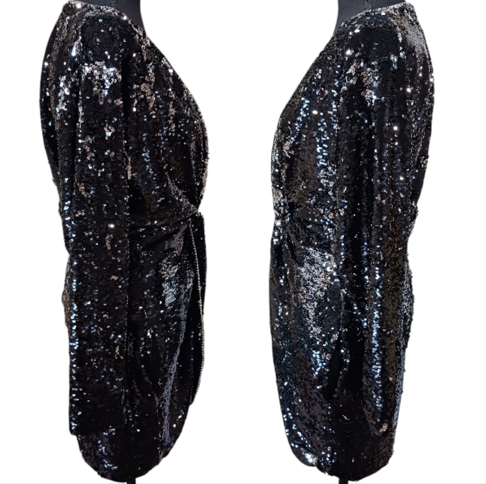 DUNDAS Revolve Twist Front Sequin Rhinestone Mini Dress - Picture 7 of 16